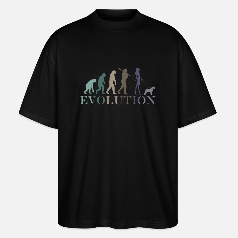 Schnauzer Evolution Frau - Stanley/Stella Oversized Unisex Bio T-Shirt Blaster 2.0 - Schwarz