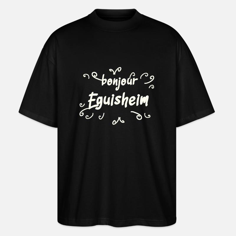 Frankreich Eguisheim Text - Stanley/Stella Oversized Unisex Bio T-Shirt Blaster 2.0 - Schwarz