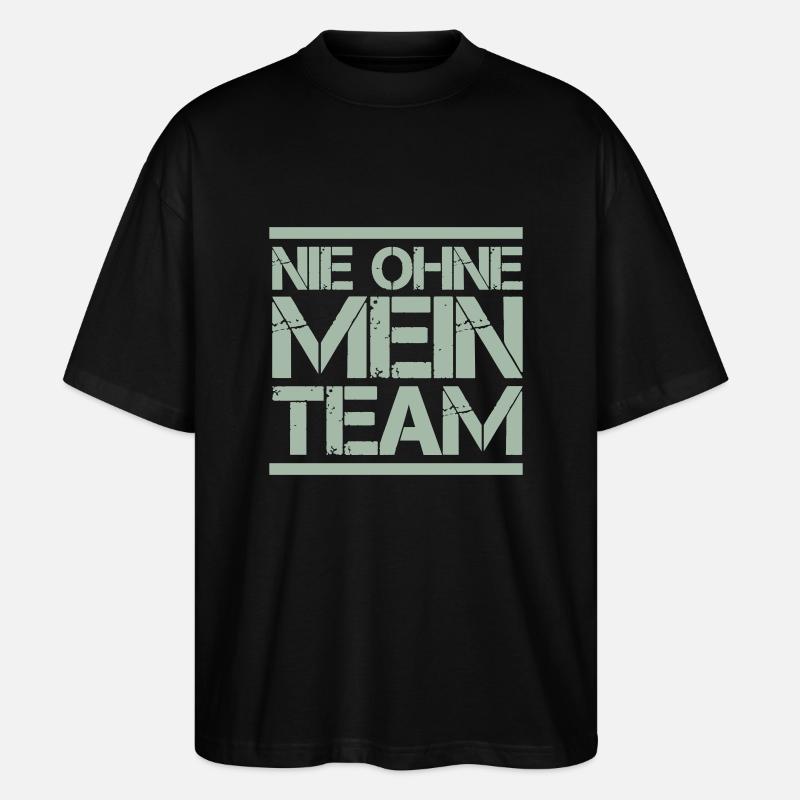mein Team - Stanley/Stella Oversized Unisex Bio T-Shirt Blaster 2.0 - Schwarz