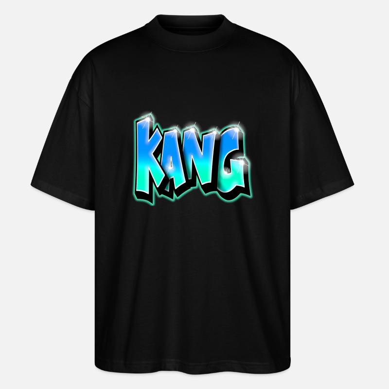KANG GRAFFITI NAME PRINT - Stanley/Stella Oversized Unisex Organic T-shirt Blaster 2.0 - black