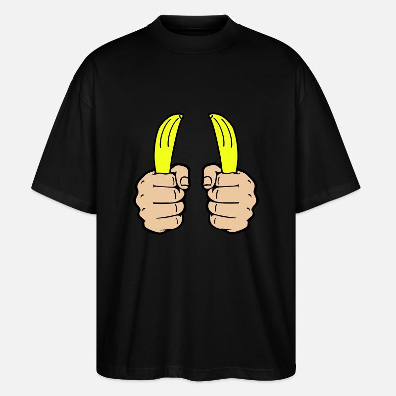 Mains Banane - T-shirt bio Blaster 2.0 coupe oversize Stanley/Stella Unisexe - noir