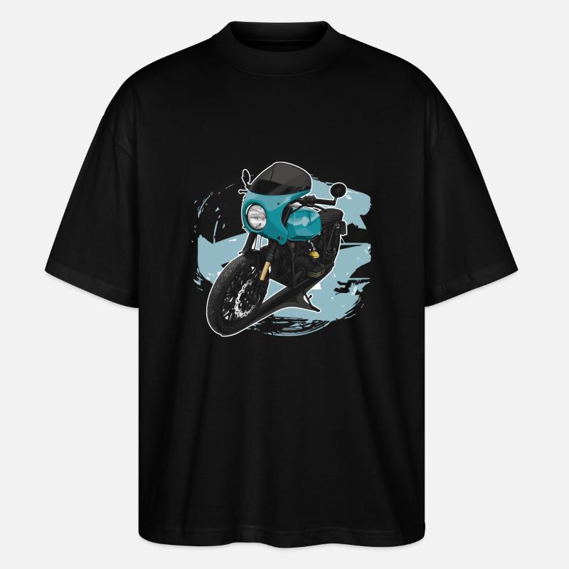 Bobber // Custom // Motorrad - Stanley/Stella Oversized Unisex Bio T-Shirt Blaster 2.0 - Schwarz