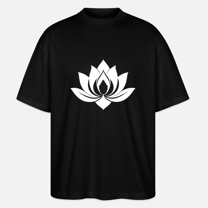 Weiße Seerose - Stanley/Stella Oversized Unisex Bio T-Shirt Blaster 2.0 - Schwarz