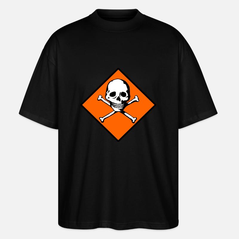 Schädel und Knochen - Stanley/Stella Oversized Unisex Bio T-Shirt Blaster 2.0 - Schwarz