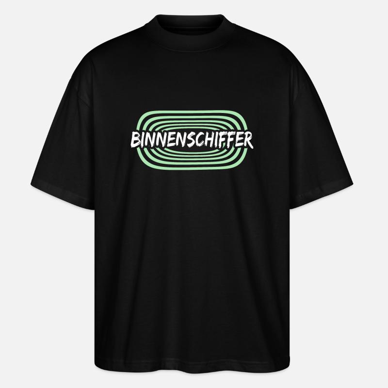 Arbeit Binnenschiffer - Stanley/Stella Oversized Unisex Bio T-Shirt Blaster 2.0 - Schwarz