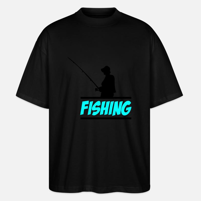 fishing 02 - Stanley/Stella Oversized Unisex Bio T-Shirt Blaster 2.0 - Schwarz