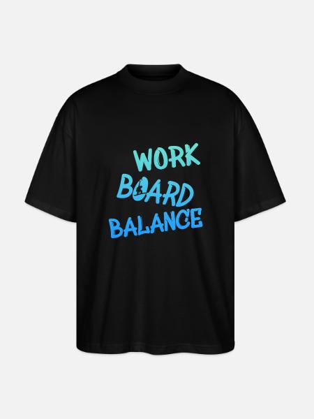 Snowboarder Snowboarding Snowboard - Stanley/Stella Oversized Unisex Bio T-Shirt Blaster 2.0 - Schwarz