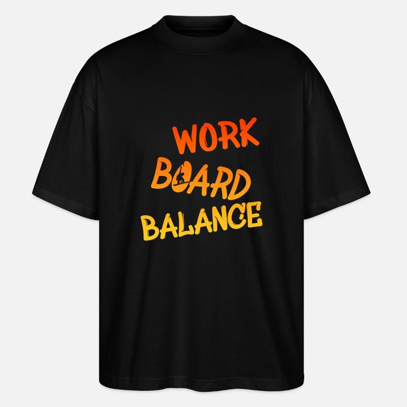 work board balance, snowboarding - Stanley/Stella Oversized Unisex Bio T-Shirt Blaster 2.0 - Schwarz