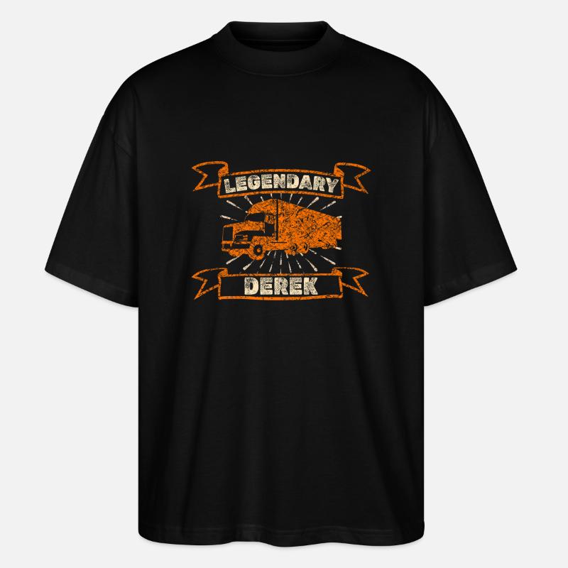 Trucker Derek - Stanley/Stella Oversized Unisex Bio T-Shirt Blaster 2.0 - Schwarz