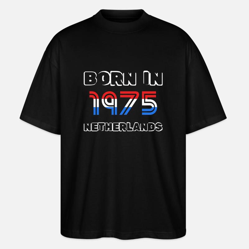 Netherlands 1975 - Stanley/Stella Oversized Unisex Bio T-Shirt Blaster 2.0 - Schwarz