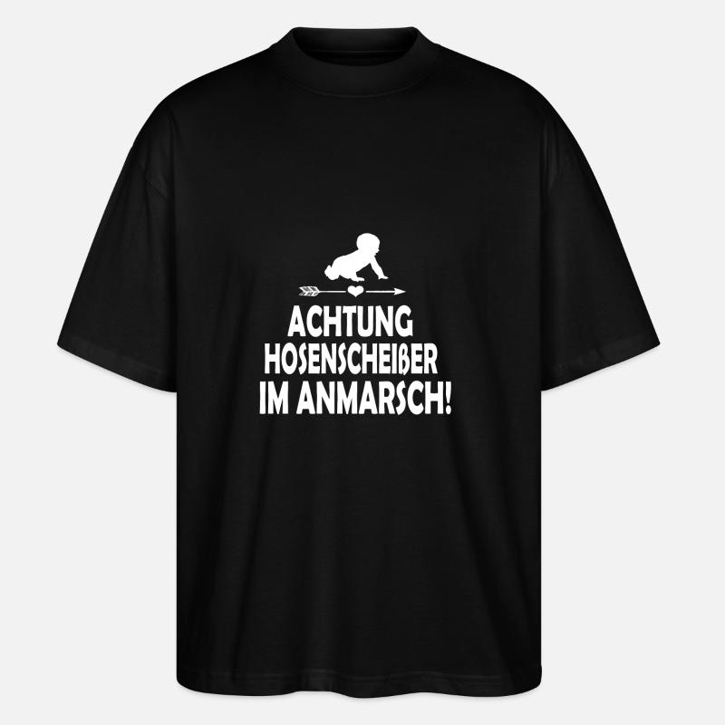 Schwangerschaft - Stanley/Stella Oversized Unisex Bio T-Shirt Blaster 2.0 - Schwarz