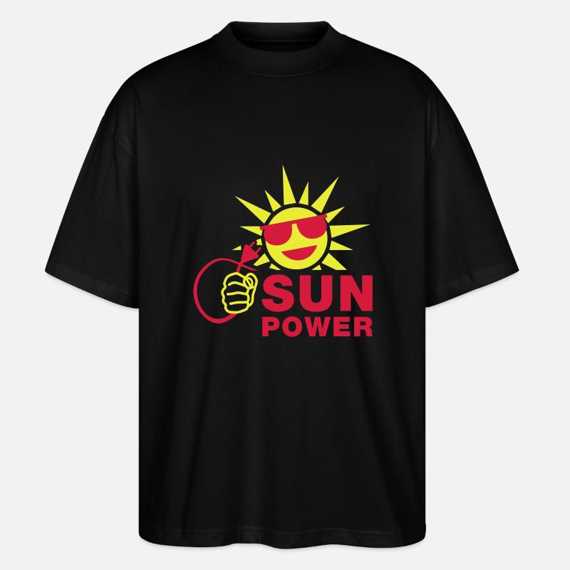 sun_power_1__f2 - Stanley/Stella Oversized Unisex Bio T-Shirt Blaster 2.0 - Schwarz