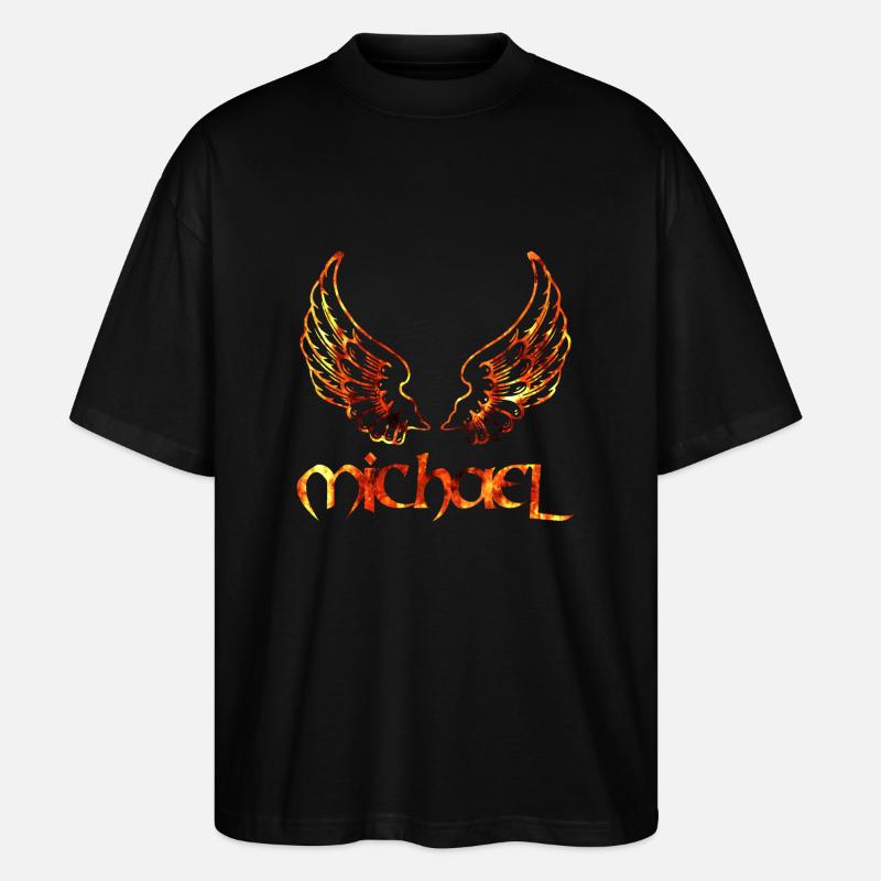 erzengel michael feuer - Stanley/Stella Oversized Unisex Bio T-Shirt Blaster 2.0 - Schwarz