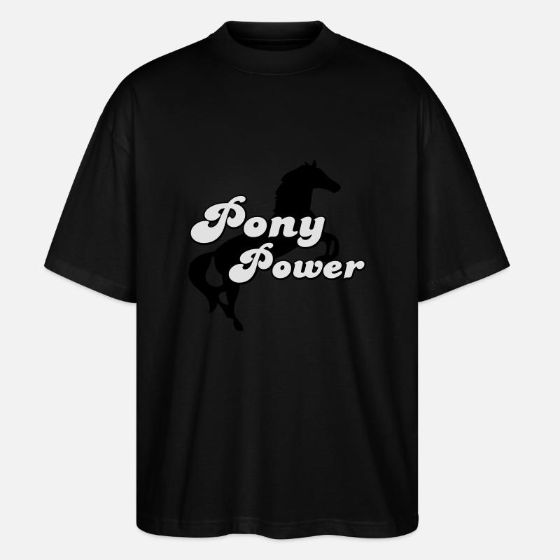 Pony - Stanley/Stella Oversized Unisex Bio T-Shirt Blaster 2.0 - Schwarz