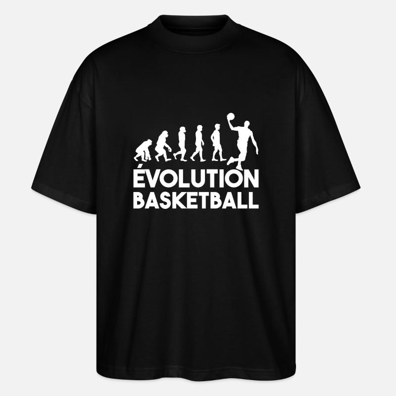 Basketball evolution - Stanley/Stella Oversized Unisex Organic T-shirt Blaster 2.0 - black