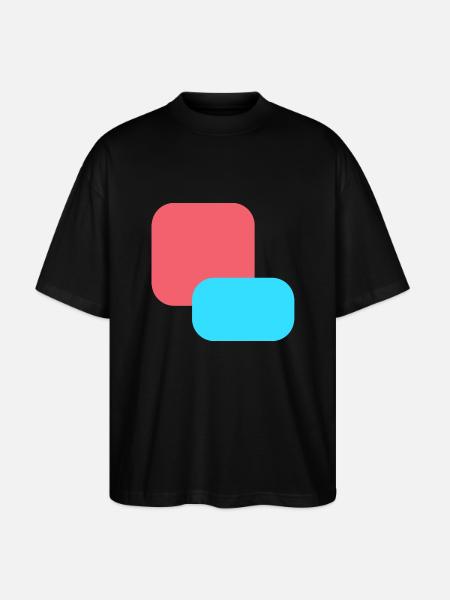 Vierecken - Stanley/Stella Oversized Unisex Bio T-Shirt Blaster 2.0 - Schwarz