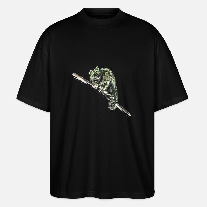 caméléon - T-shirt bio Blaster 2.0 coupe oversize Stanley/Stella Unisexe - noir