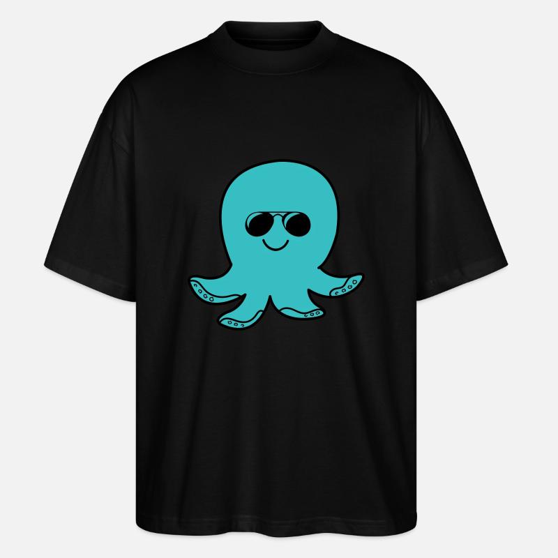 Octopus Cool - Stanley/Stella Oversized Unisex Organic T-shirt Blaster 2.0 - black