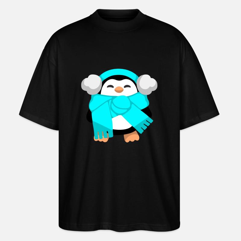 Pinguin - Stanley/Stella Oversized Unisex Bio T-Shirt Blaster 2.0 - Schwarz