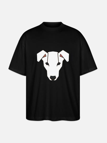 Jack Russell Faces 3a - Stanley/Stella Oversized Unisex Bio T-Shirt Blaster 2.0 - Schwarz