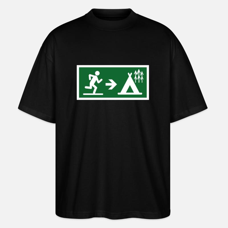 exit to camp - Stanley/Stella Oversized Unisex Organic T-shirt Blaster 2.0 - black