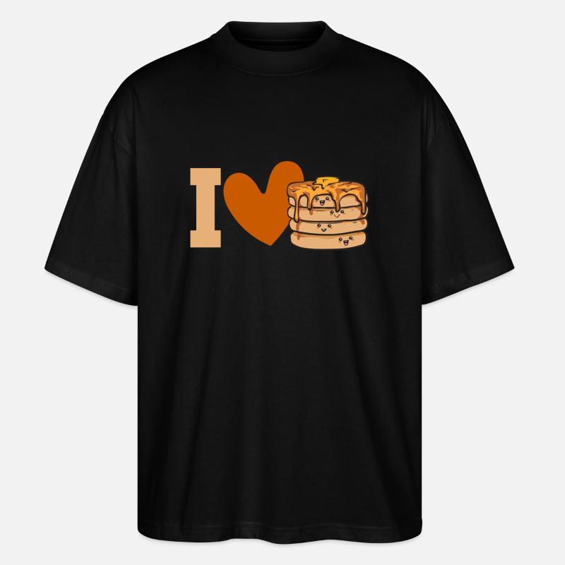 Pancake Breakfast Pancakes - Stanley/Stella Oversized Unisex Organic T-shirt Blaster 2.0 - black