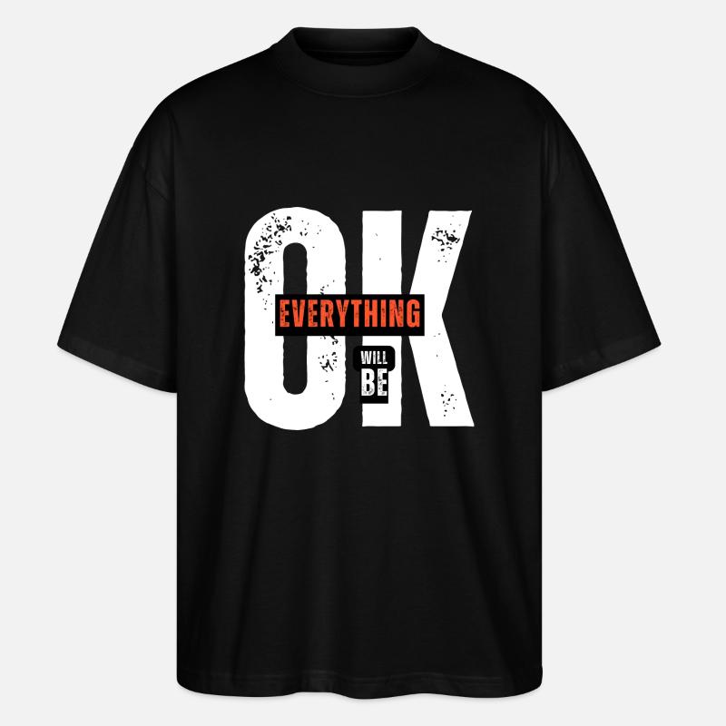 EVERYTHING OK - Stanley/Stella Oversized Unisex Bio T-Shirt Blaster 2.0 - Schwarz