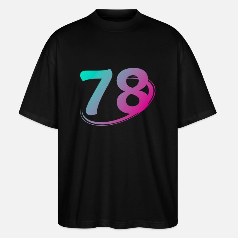 Nummer 78 mehrfarbig - Stanley/Stella Oversized Unisex Bio T-Shirt Blaster 2.0 - Schwarz