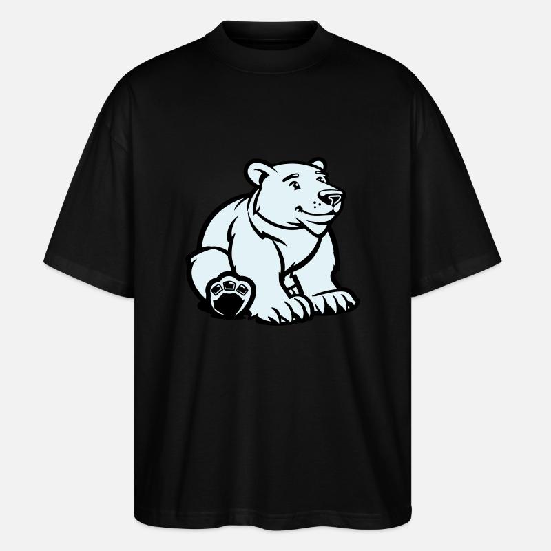 eisbär tier - Stanley/Stella Oversized Unisex Bio T-Shirt Blaster 2.0 - Schwarz