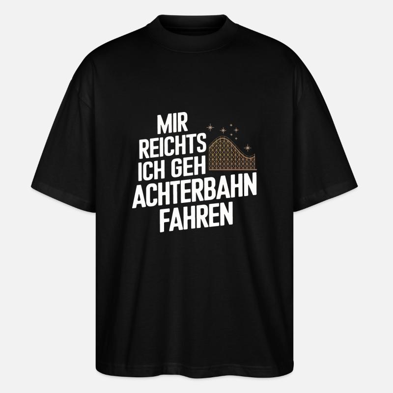 Achterbahn Freizeitpark Roller Coaster - Stanley/Stella Oversized Unisex Bio T-Shirt Blaster 2.0 - Schwarz
