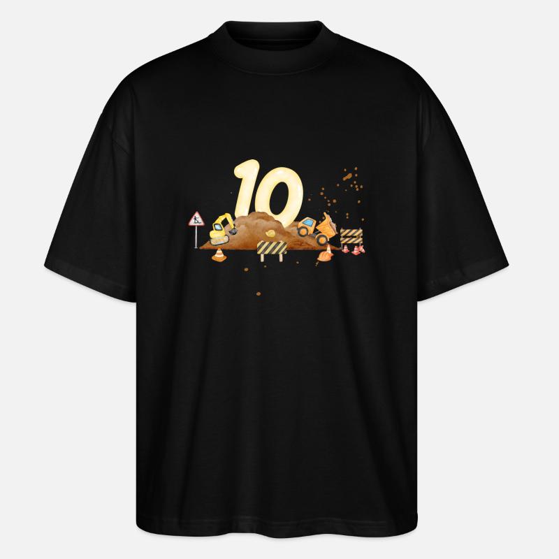 10th Anniversary Construction Site - Stanley/Stella Oversized Unisex Organic T-shirt Blaster 2.0 - black