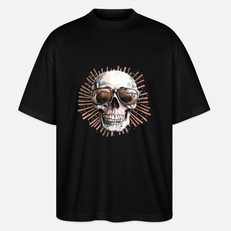 Ombres de crâne - T-shirt bio Blaster 2.0 coupe oversize Stanley/Stella Unisexe - noir