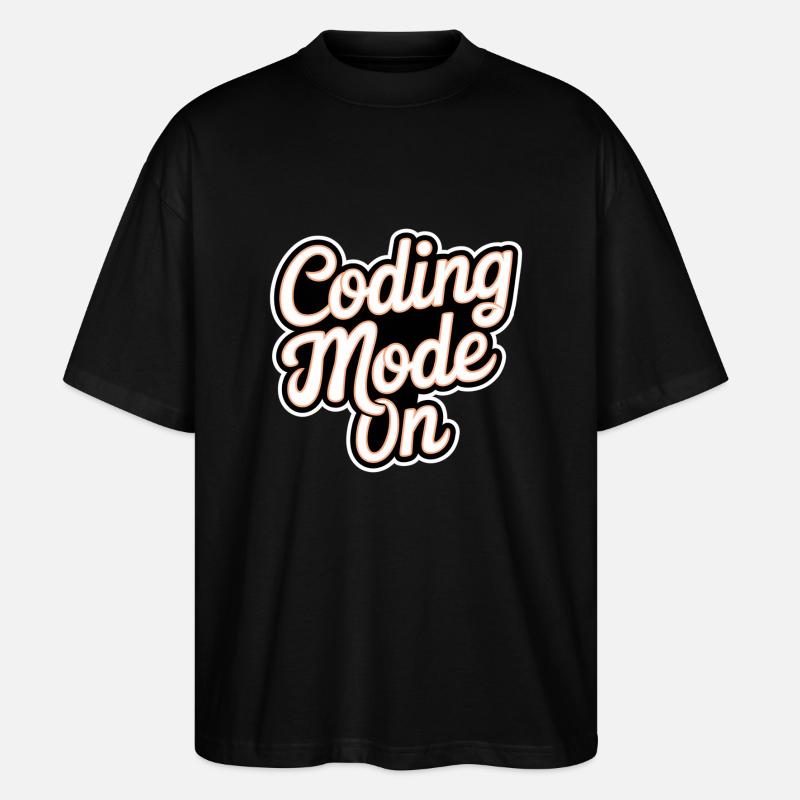 Coding Mode On 17 - Stanley/Stella Oversized Unisex Bio T-Shirt Blaster 2.0 - Schwarz