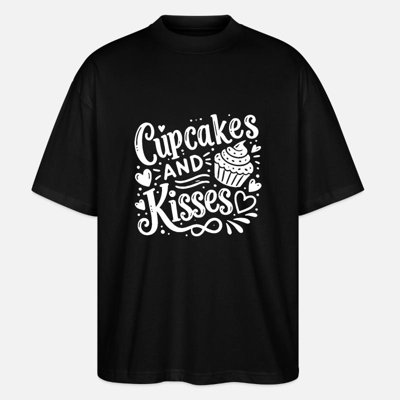 Cupcakes et bisous - T-shirt bio Blaster 2.0 coupe oversize Stanley/Stella Unisexe - noir