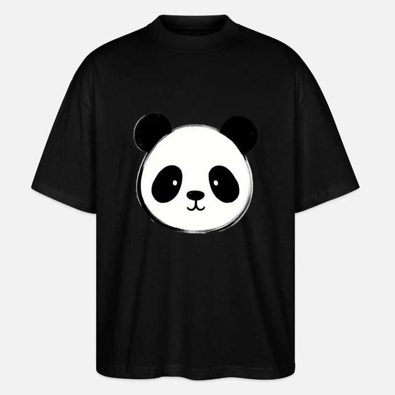 Süßer Panda - Stanley/Stella Oversized Unisex Bio T-Shirt Blaster 2.0 - Schwarz