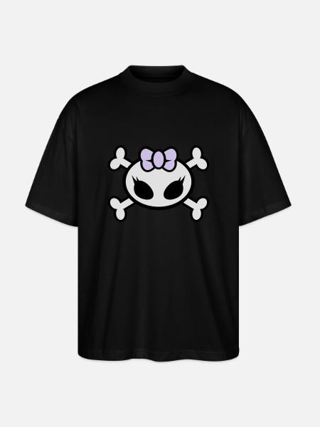 skul kitty - Stanley/Stella Oversized Unisex Bio T-Shirt Blaster 2.0 - Schwarz