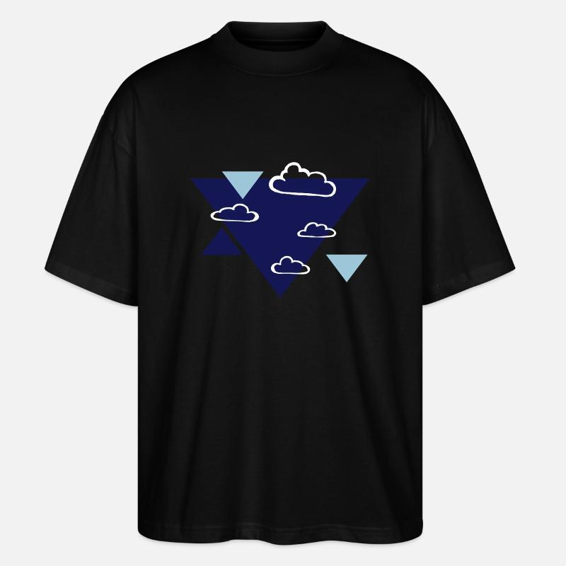 Nuages - impression librement sélectionnable - T-shirt bio Blaster 2.0 coupe oversize Stanley/Stella Unisexe - noir