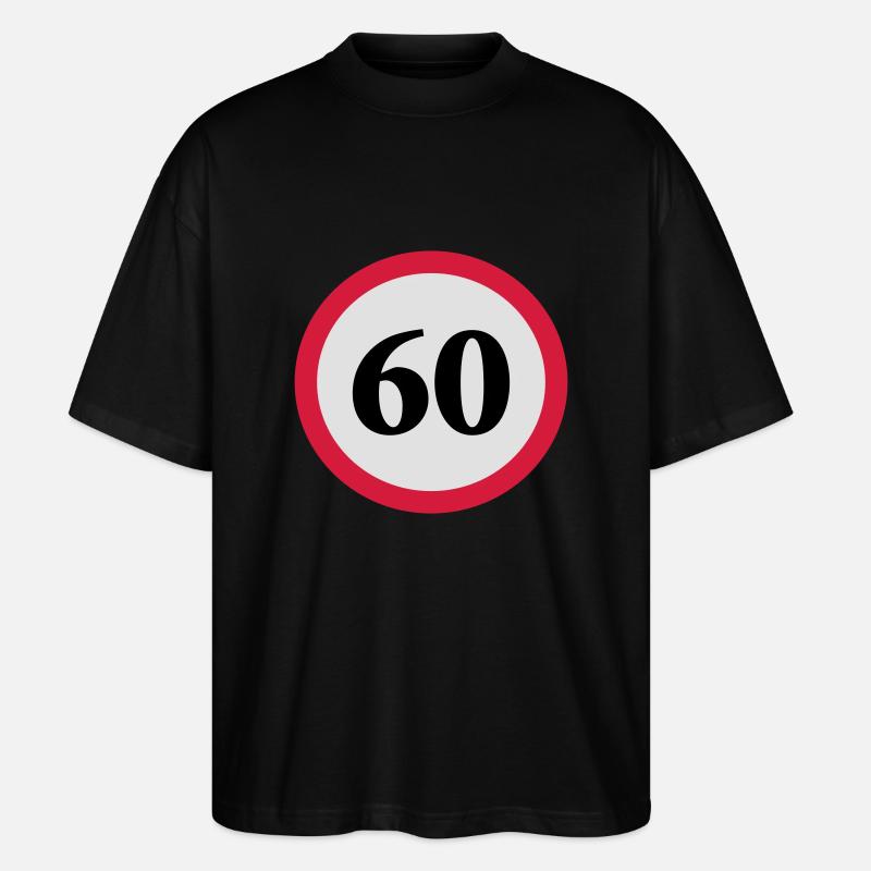 geschwindigkeitstafel_60 - Stanley/Stella Oversized Unisex Bio T-Shirt Blaster 2.0 - Schwarz