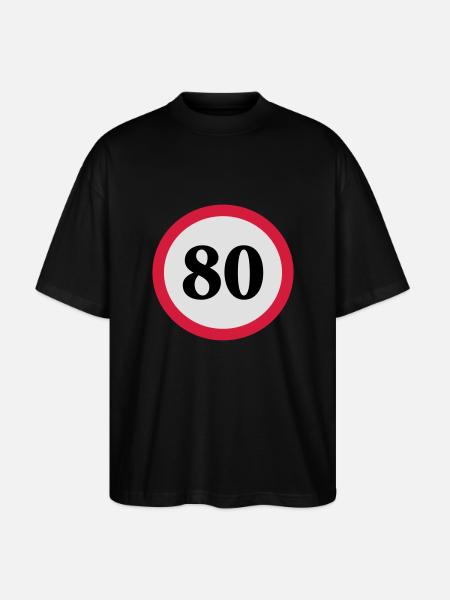 geschwindigkeitstafel_80 - Stanley/Stella Oversized Unisex Bio T-Shirt Blaster 2.0 - Schwarz