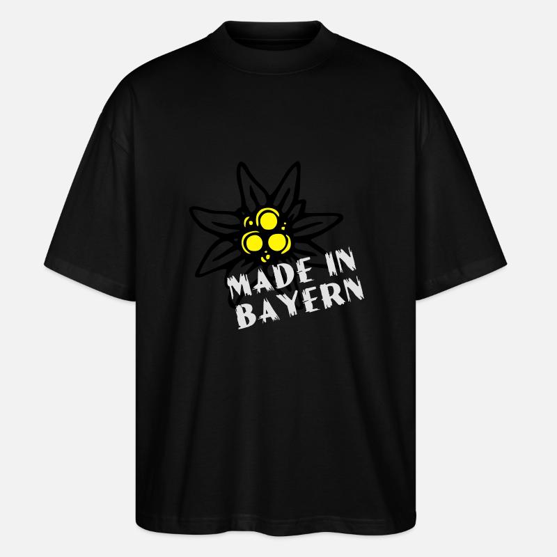 edelweiss made in bayern - Stanley/Stella Oversized Unisex Bio T-Shirt Blaster 2.0 - Schwarz