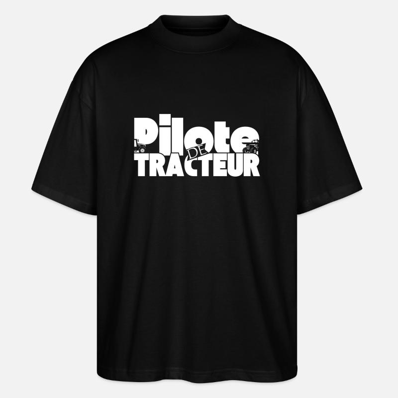 Tractor Driver - Stanley/Stella Oversized Unisex Organic T-shirt Blaster 2.0 - black