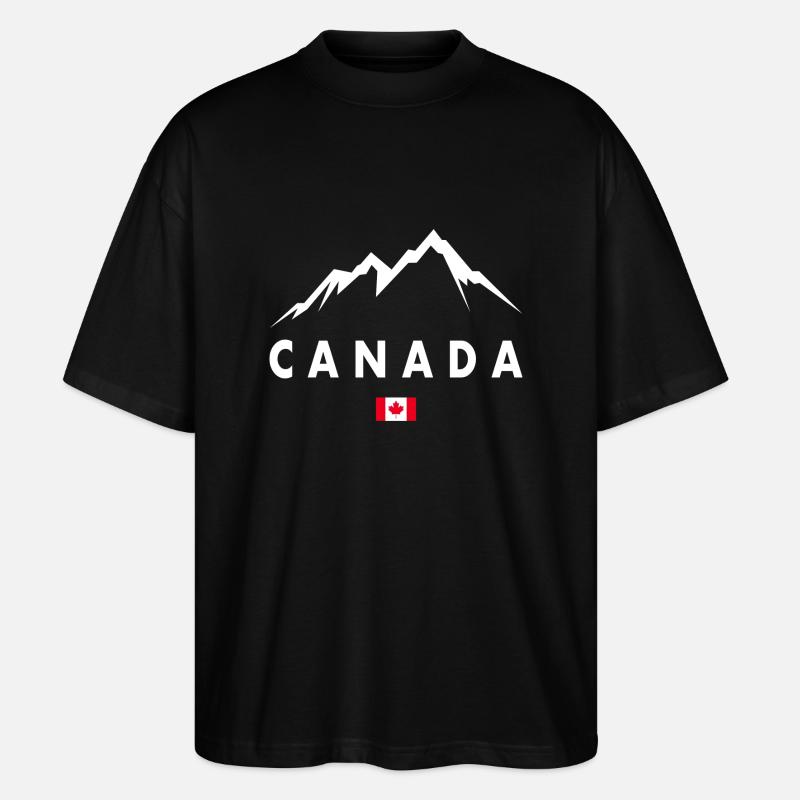 Canada Mountains Mountain - Stanley/Stella Oversized Unisex Organic T-shirt Blaster 2.0 - black