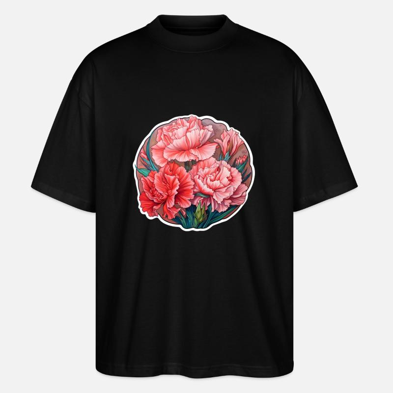 Oeillets Oeillet Cimetière Fleurs - T-shirt bio Blaster 2.0 coupe oversize Stanley/Stella Unisexe - noir