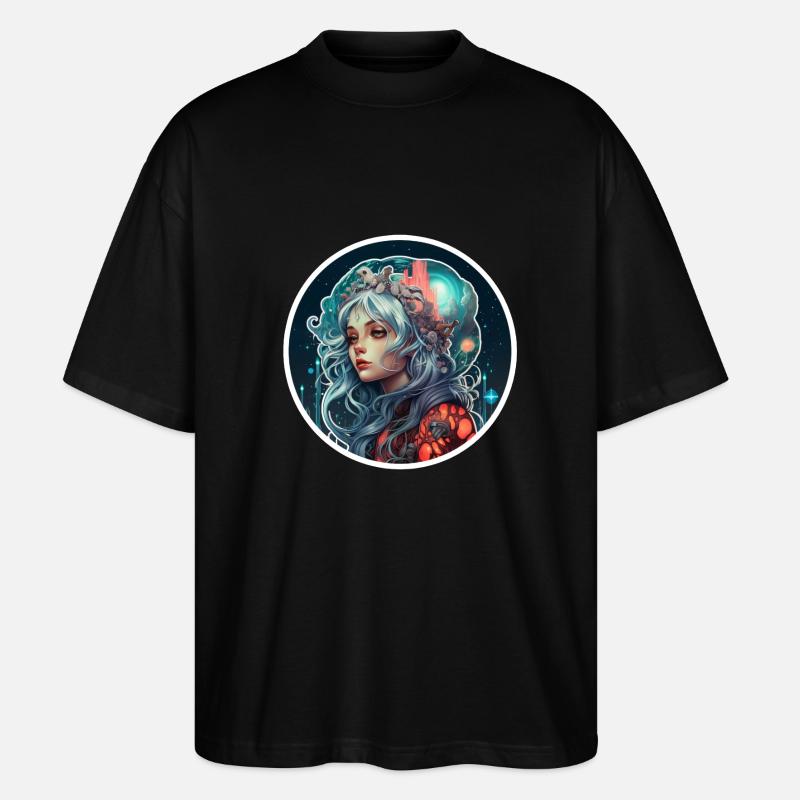 Sci Fi Fantasy Mädchen - Stanley/Stella Oversized Unisex Bio T-Shirt Blaster 2.0 - Schwarz