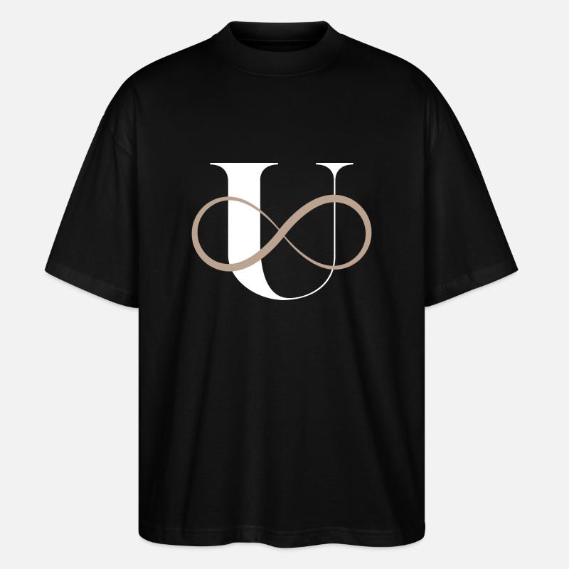 Unendlicher Buchstabe u - Stanley/Stella Oversized Unisex Bio T-Shirt Blaster 2.0 - Schwarz