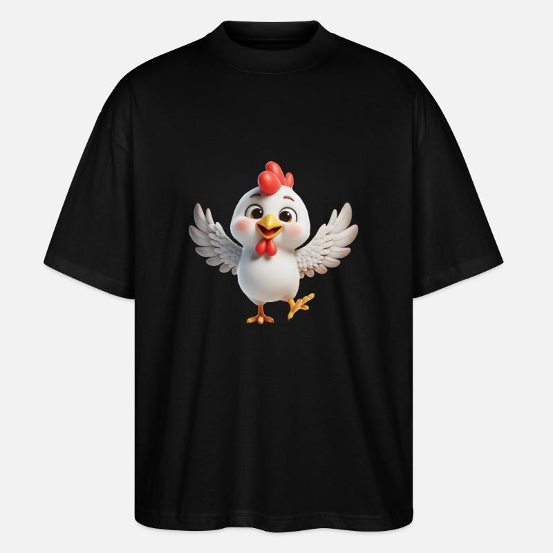 Poulet 3 - T-shirt bio Blaster 2.0 coupe oversize Stanley/Stella Unisexe - noir