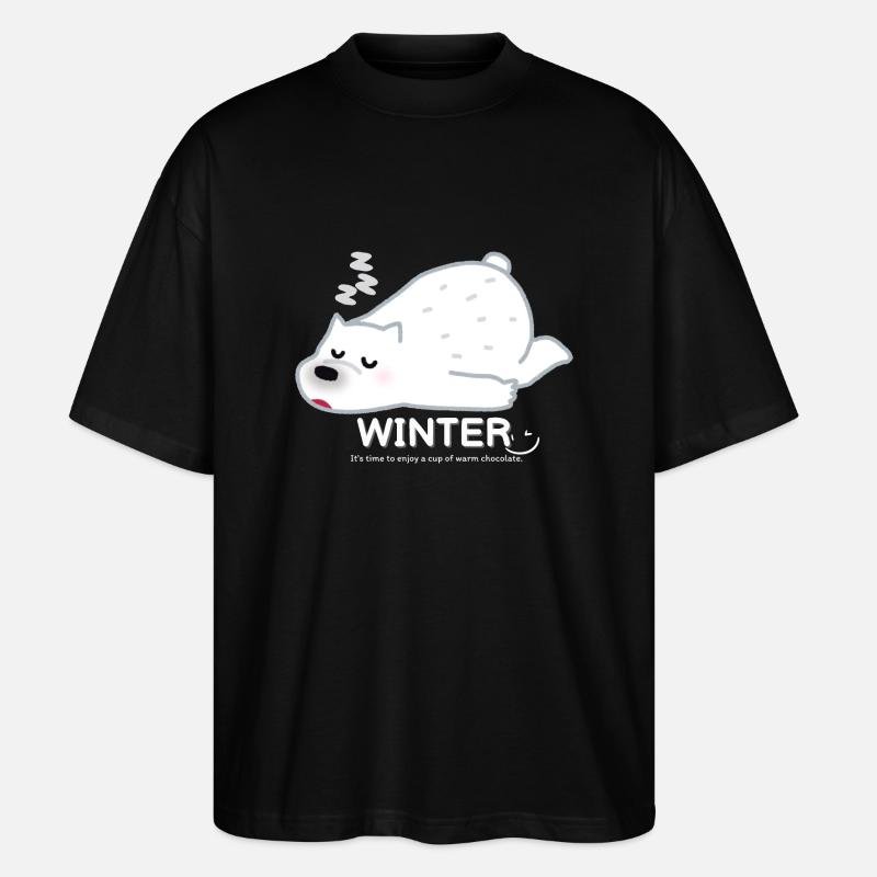 Winter Bear - Stanley/Stella Oversized Unisex Bio T-Shirt Blaster 2.0 - Schwarz