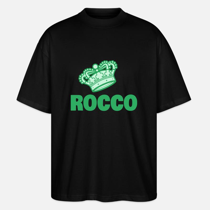 Rocco als Vorname - Stanley/Stella Oversized Unisex Bio T-Shirt Blaster 2.0 - Schwarz