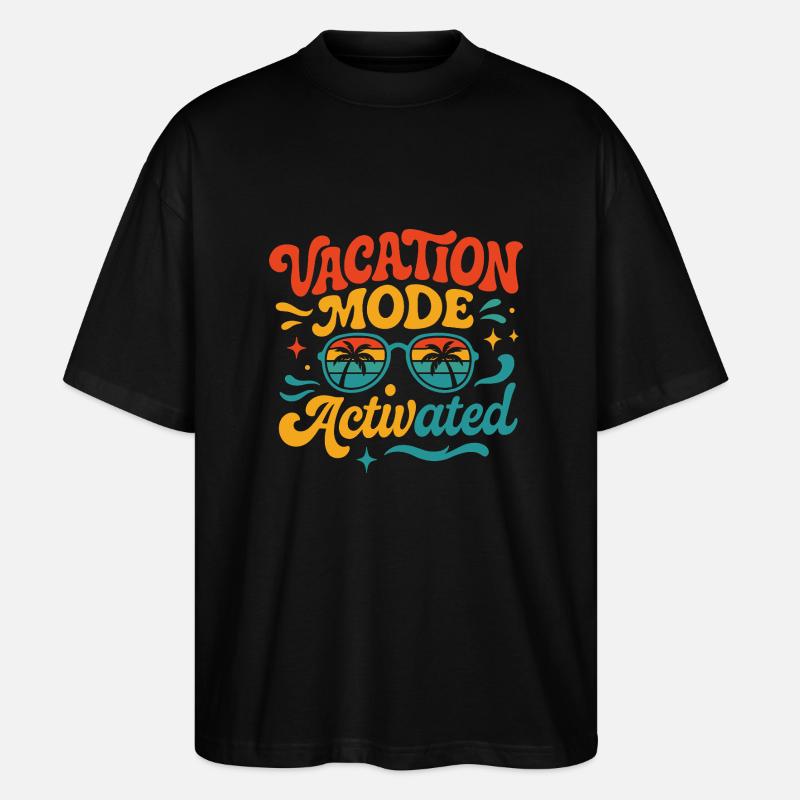Vacation-Mode-Activated Sommer Vibes Beach - Stanley/Stella Oversized Unisex Bio T-Shirt Blaster 2.0 - Schwarz