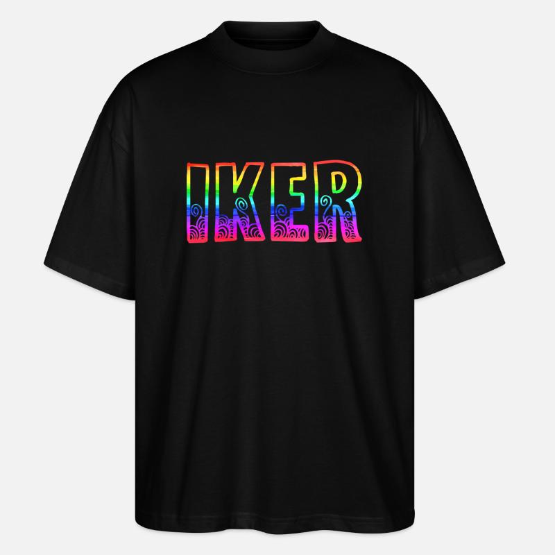 iker rs regenbogen - Stanley/Stella Oversized Unisex Bio T-Shirt Blaster 2.0 - Schwarz